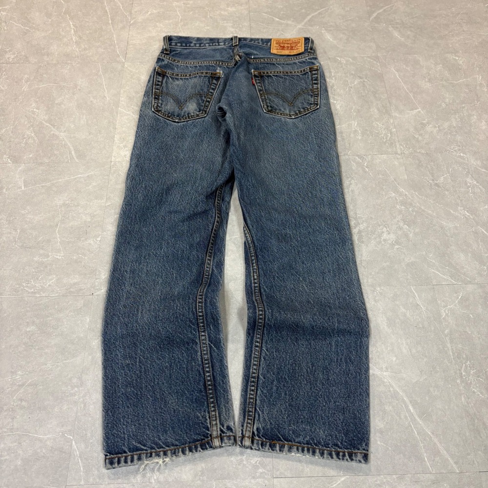 Levis 505 Regular Fit Mens Jeans 29x30 Medium Wash Blue Straight Leg Denim